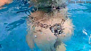 Naughty Petite Girlfriend Strips Wet by Pool Shaking Small Tits Narrow Ass