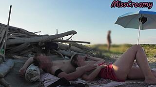 French teacher's risky public wet pussy flash and squirting masturbation in school car lot