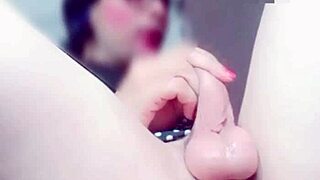 Young ladyboy Linda masturbates anally with dildo penetration