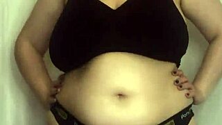 bbw with huge natural tits and fat ass tries tight bikini bras