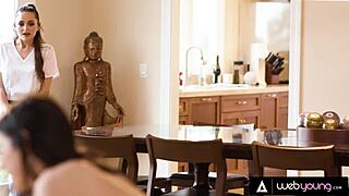 hey petite masseuse, relieve kylie rocket's stress with your passionate tongue on her pussy