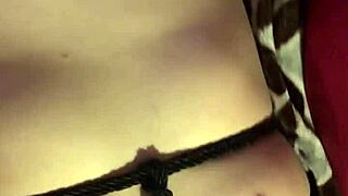 blindfolded wife licks big cock deepthroats then rides dildo before bent over doggystyle assfucking