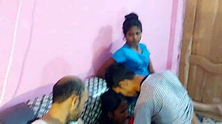 she looks so sexy stuffed with cocks in tight pussy... add friend for wild foursome bengali style