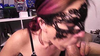 imagine daddy's fat monster cock throbbing as she deepthroats in homemade pov