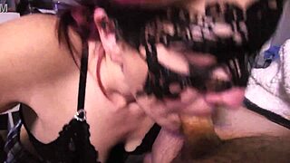 imagine daddy's fat monster cock throbbing as she deepthroats in homemade pov
