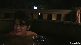 gaby hoffmann and cherry jones go topless in see-through outfits