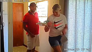 Spy cam catches petite blonde wife doggystyle fucked by pizza guy