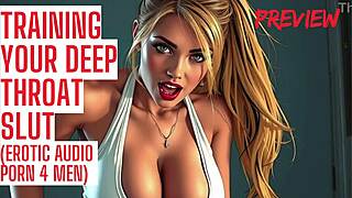 train your wet moaning slut deepthroat on my cum covered cock dirty talk