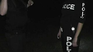 stacy shepard strips searched handcuffed heels off in police campus backstage tease