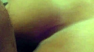 granny rides monster black cock till creampie overflows her wet granny pussy