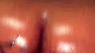 yo this ebony's workout turns into sloppy deepthroat big ass ride