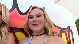 four teens swallow balls deepthroat choking gagging on pornstar cock