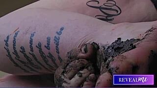 she unveils her sexy soles in foot fetish fantasy with toe-sucking shower delight