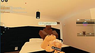 roblox whore bent over for rough blacked creampie in every hole