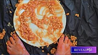 she unveils her sexy soles in foot fetish fantasy with toe-sucking shower delight