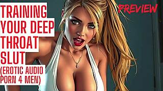 train your wet moaning slut deepthroat on my cum covered cock dirty talk