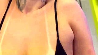 gym neighbors stare at my wet pussy and hard nipple tits