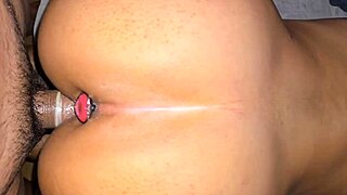 my tight ass takes monster cock doggystyle with buttplug before orgasmic anal