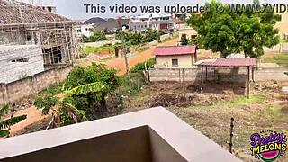 Early morning outdoor titty fuck leads to squirting boobs masturbation