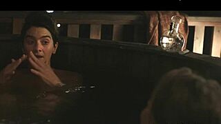 gaby hoffmann and cherry jones go topless in see-through outfits