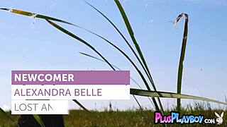 all natural milf alexandra belle poses nude outdoors with perfect small tits
