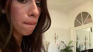 wanna see my stepmom swallow my cum after deep blowjob?