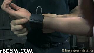 BEAUTY CUMS IN CAGE FROM PLEASURE ON HER HOLE