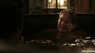 gaby hoffmann and cherry jones go topless in see-through outfits