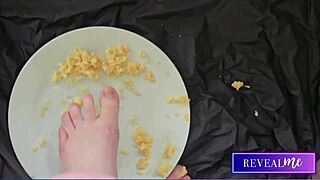 she unveils her sexy soles in foot fetish fantasy with toe-sucking shower delight