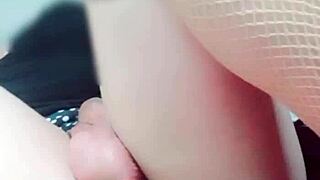 Young ladyboy Linda masturbates anally with dildo penetration