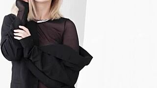 Polish Blonde Weronika Wabia Strips to Reveal Perfect Big Natural Tits