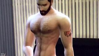 Three muscular hunks blast cum in wild threesome action?