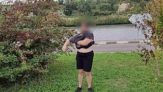 Curvy Mature Wife Flashes Saggy Big Boobs On Crowded Street Exhibition