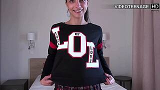 meet cute 18yo justine in anal casting she orgasms rough on huge dildo first time