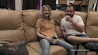 stacy shepard strips searched handcuffed heels off in police campus backstage tease