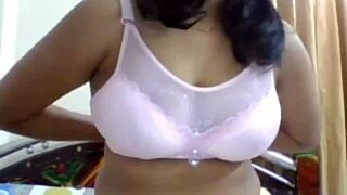 pakistani girl rips clothes on webcam stripping for boyfriend fun