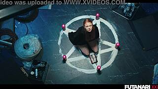 Veronica Leal's ass owned by redhead shemale futa witch's hardcore voodoo magic pounding.