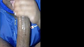 Masked Lady Sucks BBC Wet Jacket Spitting Deepthroat Cum Covered