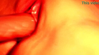 imagine stroking her shaved fuck doll pussy and ass with double toy penetration close-up