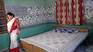 Indian Bhabhi Hints at FFM Threesome Bliss
