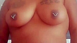 black bbw fox rides cock with big tits bouncing in pov