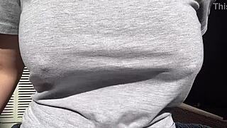 big boobs bounce wildly as horny stepmom artemisia loves outdoor play!