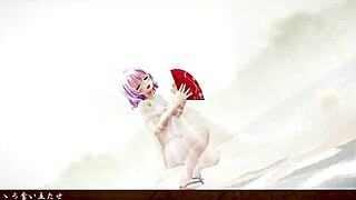 Short Hair Girl Strips to Tokio Funka Rhythm in 3D Cartoon Dance