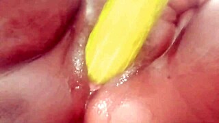horny village housewife sneaks bathroom fuck from husband with creampie