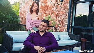 Torn Apart by Cheating Lust with Business Partner, Deepthroat and Outdoor Creampie in Bathroom