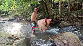 Passionate Latina Bareback Doggystyle Missionary Cowgirl In Jungle Forest Nature