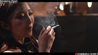 Smoking Asian Goes Feral On Cock In Wild Fetish Frenzy?