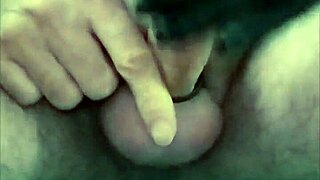 Trying masturbation with latex gloves and cockring fun