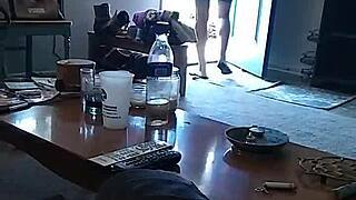 Cute Little 18+ Blonde Whore Lotions Up Panties-Clad in Front of Me