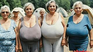 plump granny nun's huge saggy tits beg for fantasy play